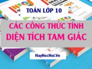 Các công thức tính Diện tích Tam giác cần nhớ (cực quan trọng) - Toán lớp 10